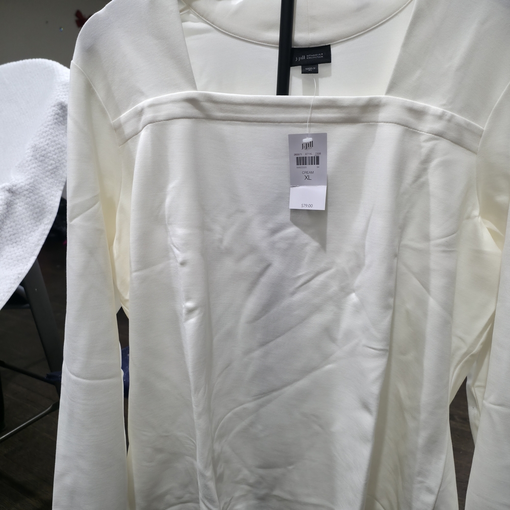 J. Jill Cream Long Sleeve Women's Blouse